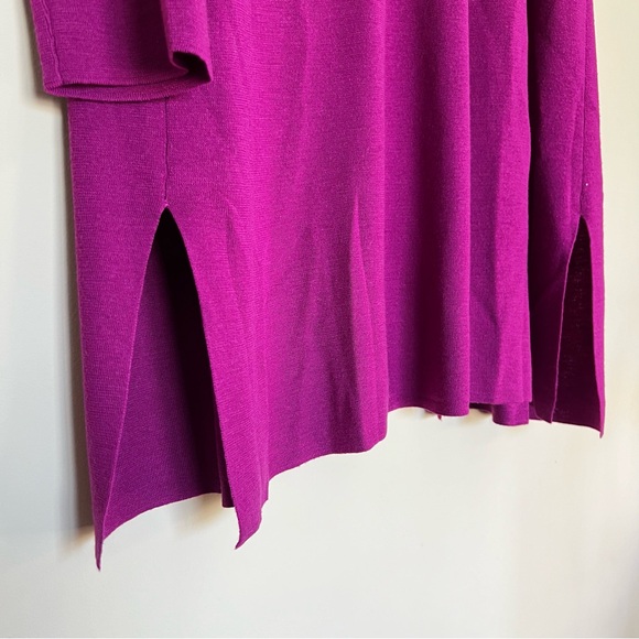 Eileen Fisher Cerise Open Front Cardigan - 100% Superfine Merino Wool - EUC - Picture 7 of 10